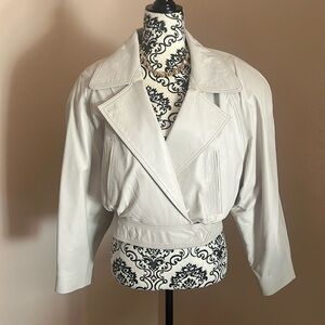 Vintage 90s Leather Crop Jacket Size Large